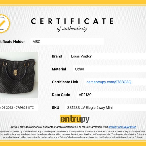 Louis Vuitton Elegie 2way Mini - Picture 8 of 8